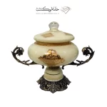 شکلات خوری ساده بزرگ در دار دسته دار پایه دار رومنس کرمی