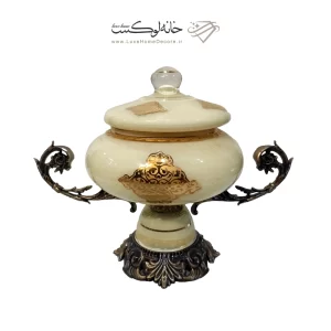 شکلات خوری ساده بزرگ در دار دسته دار پایه دار رومنس کرمی