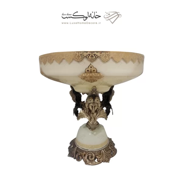میوه خوری تندیس دار پایه دار رومنس کرمی