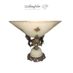 میوه خوری کلاه چینی تندیس دار پایه دار رومنس کرمی