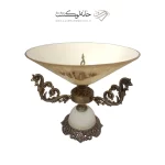 میوه خوری کلاه چینی دسته مدل 2 پایه دار رومنس کرمی