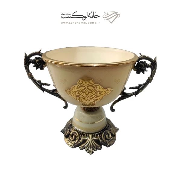 کاسه سوپر کوچک پایه دار رومنس کرمی