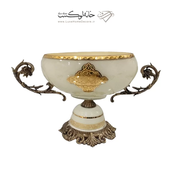 کشکول دسته دار پایه دار رومنس کرمی