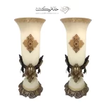 گلدان تندیس دار پایه دار رومنس کرمی