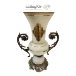 گلدان دو دسته دسته دار پایه دار رومنس کرمی