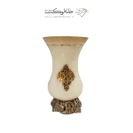 گلدان ساده کوتاه پایه دار رومنس کرمی