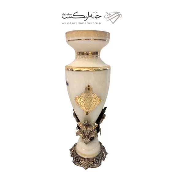 گلدان کاپ 42 تندیس دار پایه دار رومنس کرمی